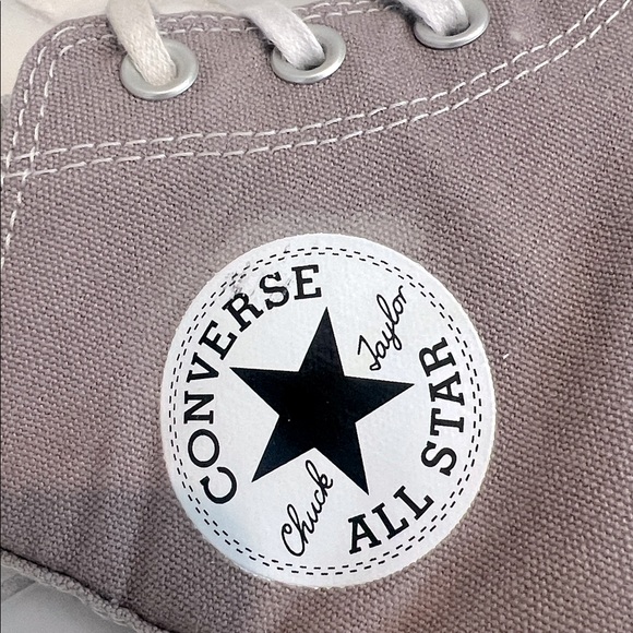 Converse Chuck Taylor CTAS Lift HI Platform High Vapor Mauve & White Sneakers 7 - Picture 14 of 16